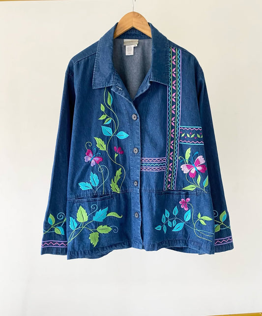 Denim Embroidered Jacket