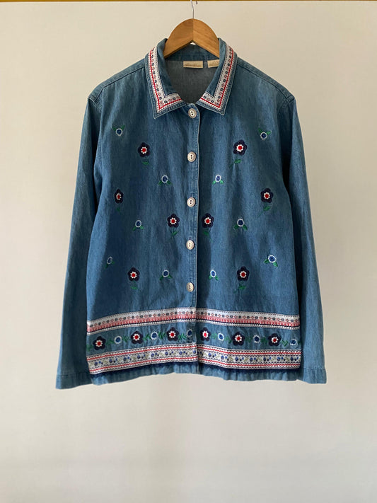 Denim Embroidered Shirt