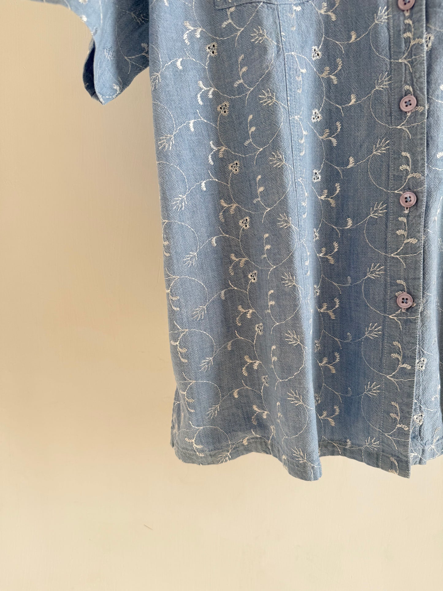 Blue Embroidered Shirt