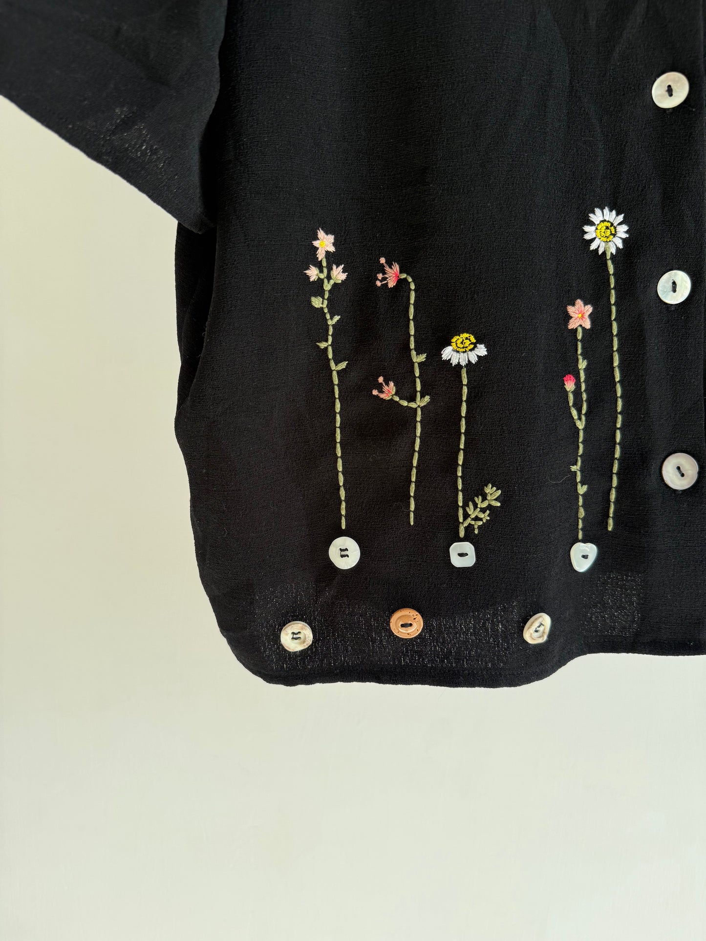 Black Embroidered Top