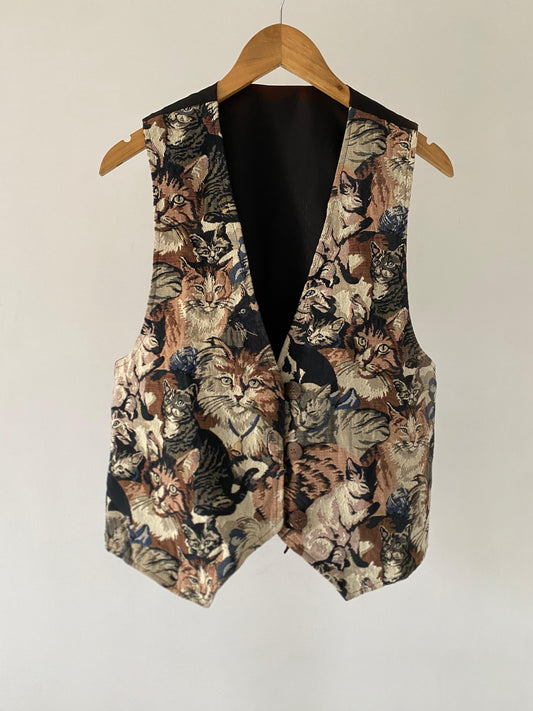 Cat tapestry vest