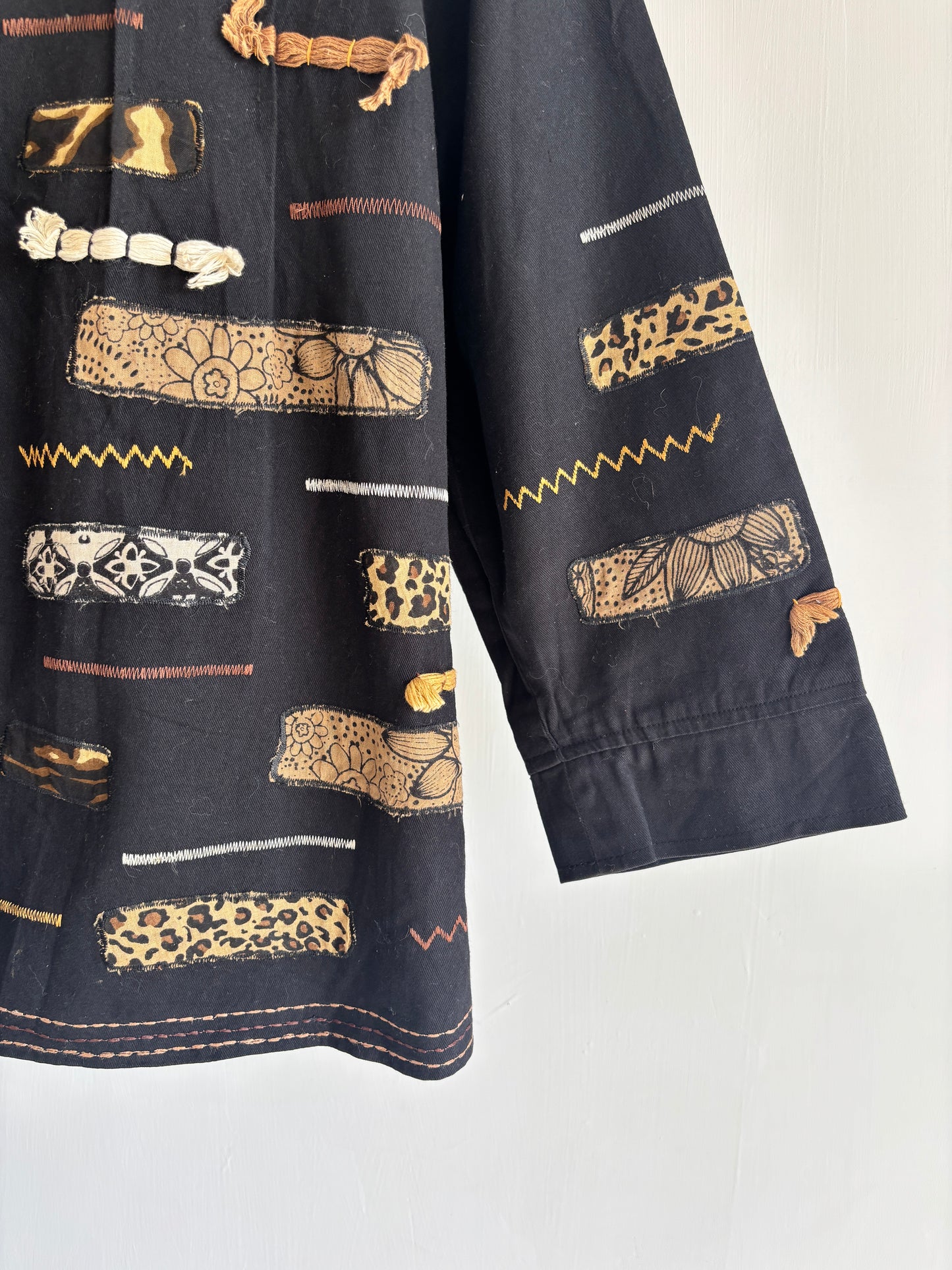 Patchwork black jacket