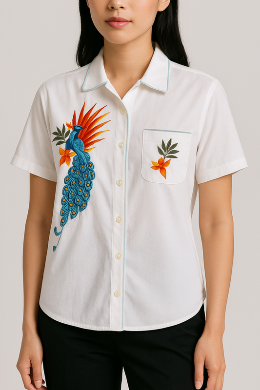 Peacock Shirt - Half Sleeve