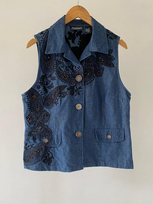 Denim Paisley Half Jacket