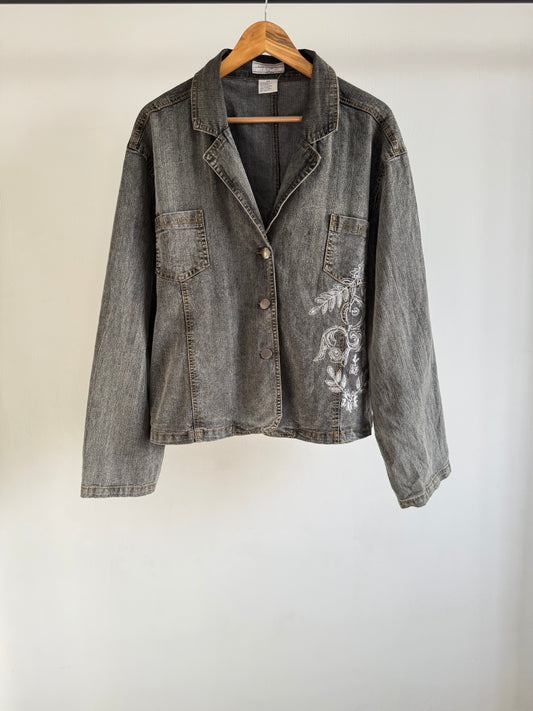 Washed Grey Denim Jacket