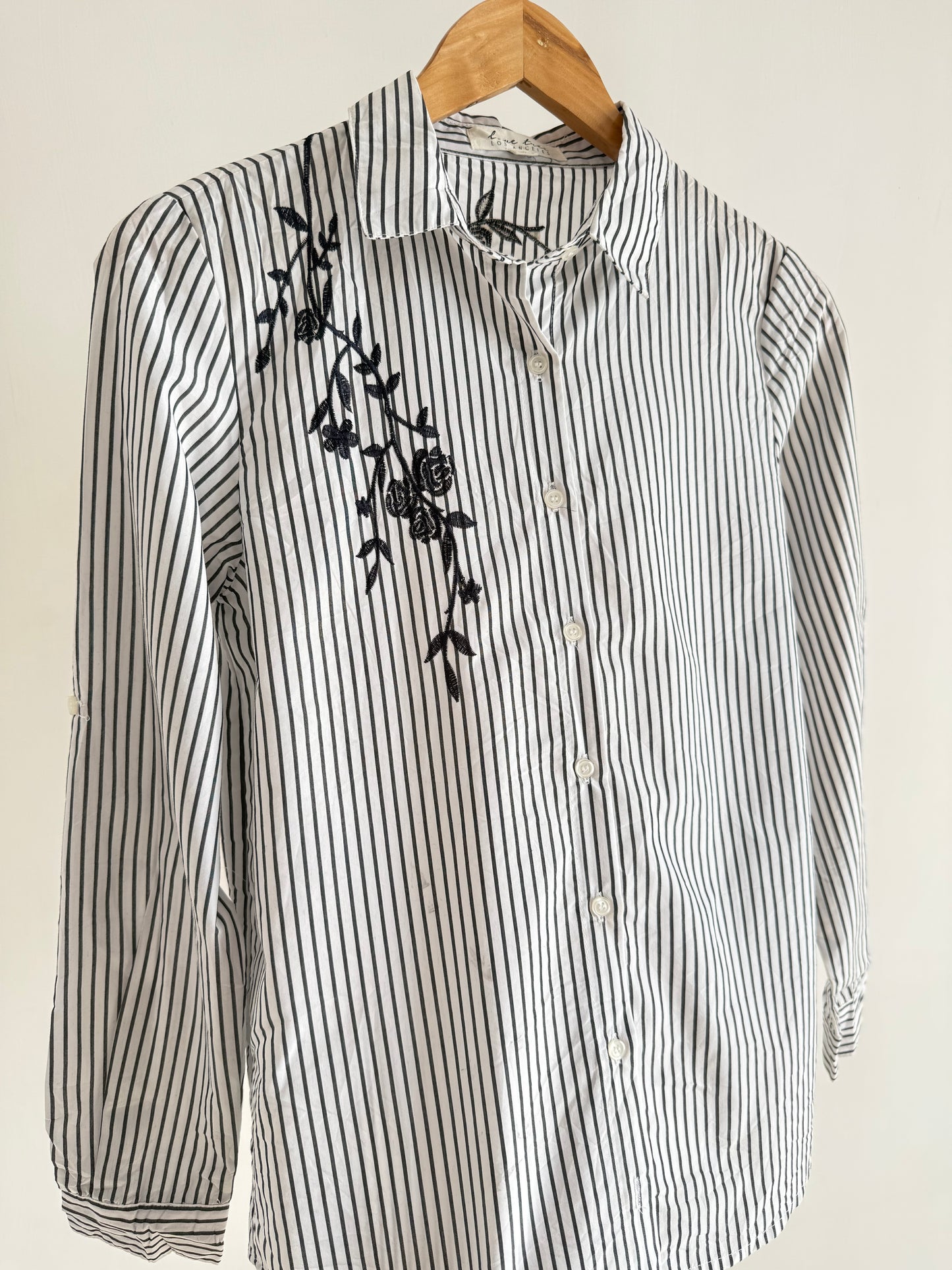 Striped Embroidered Shirt