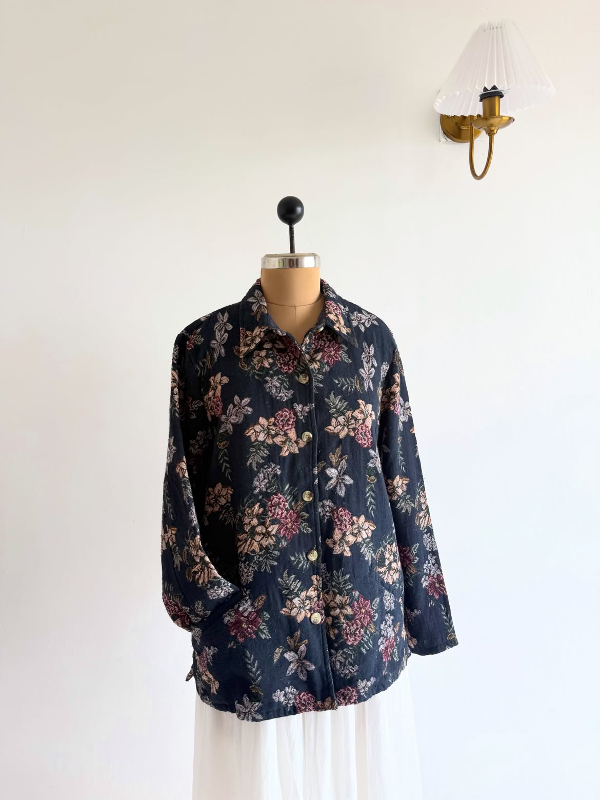 Navy Floral Tapestry Jacket