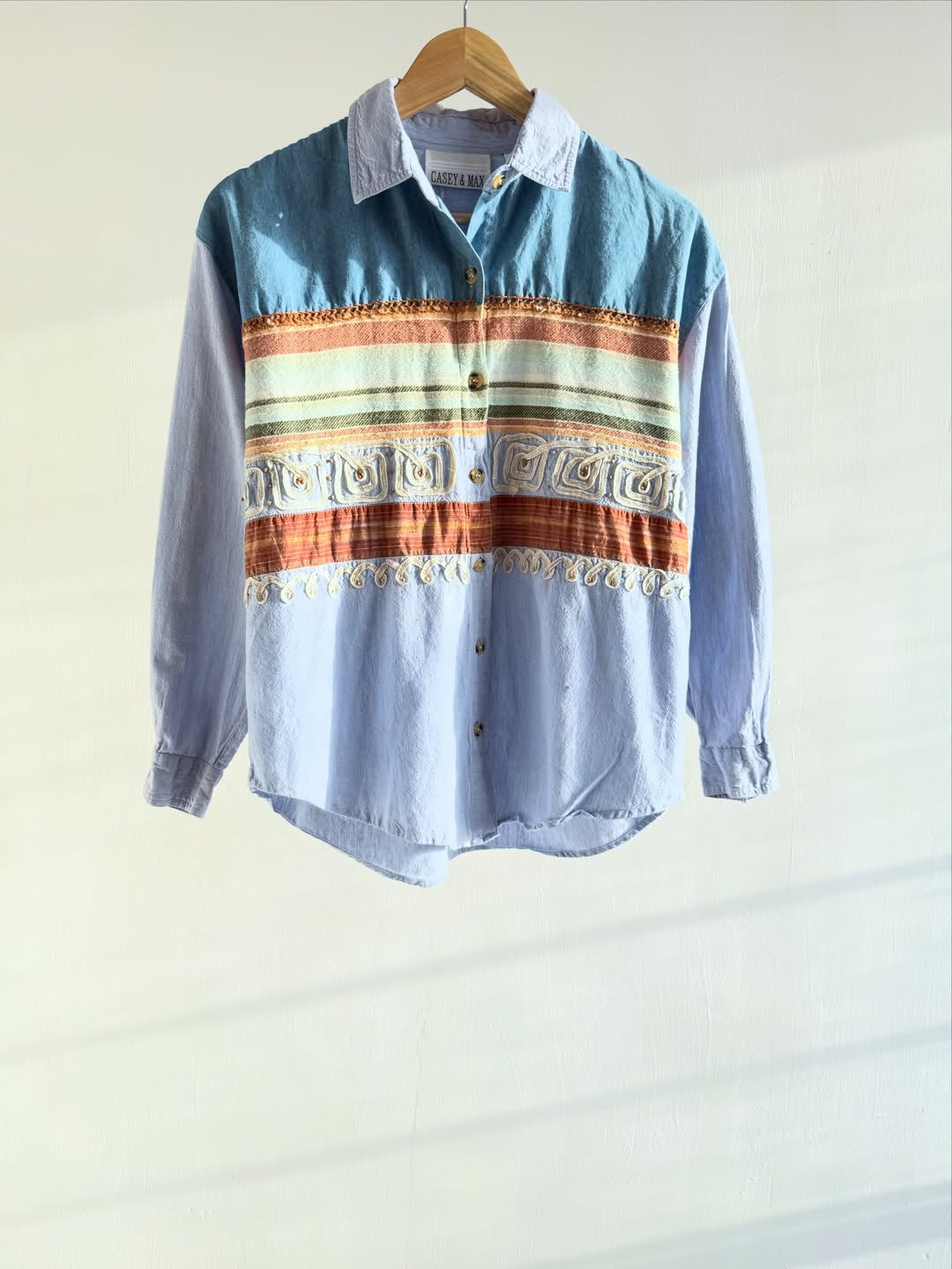 Soft Blue Pattern Shirt