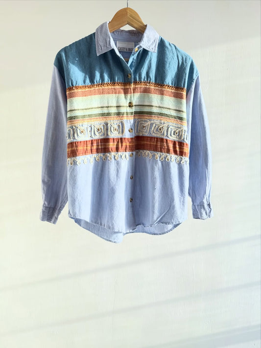 Soft Blue Pattern Shirt