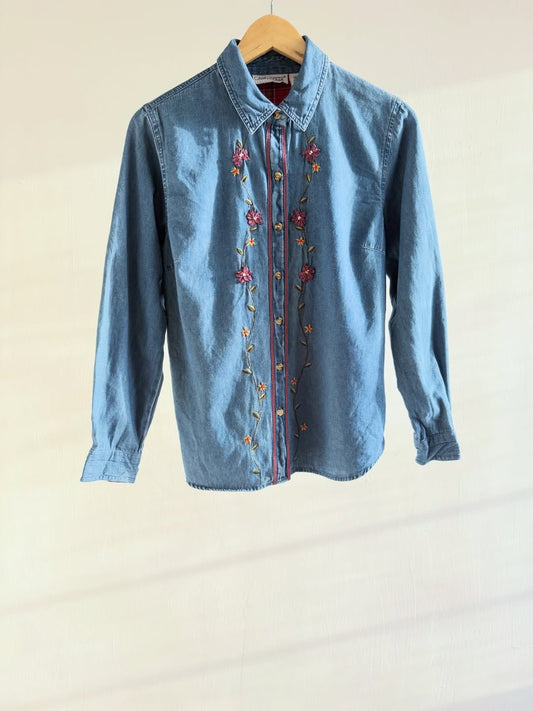 Denim Embroidered Shirt