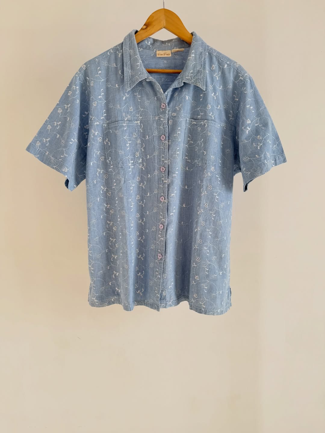 Blue Embroidered Shirt