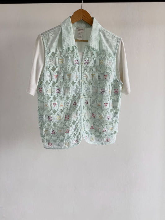 Sea Green Vest With Top
