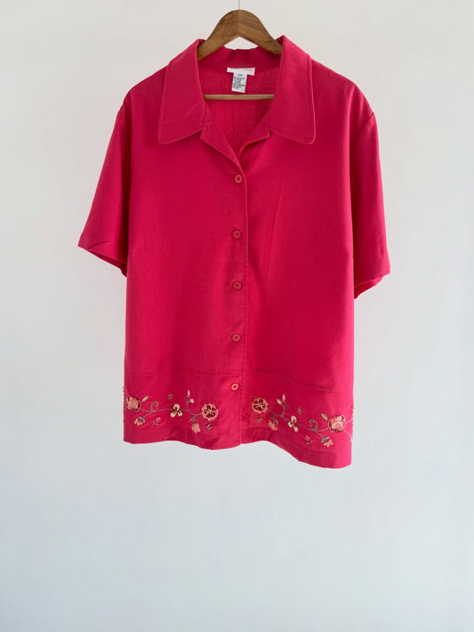 Pink Embroidered Shirt