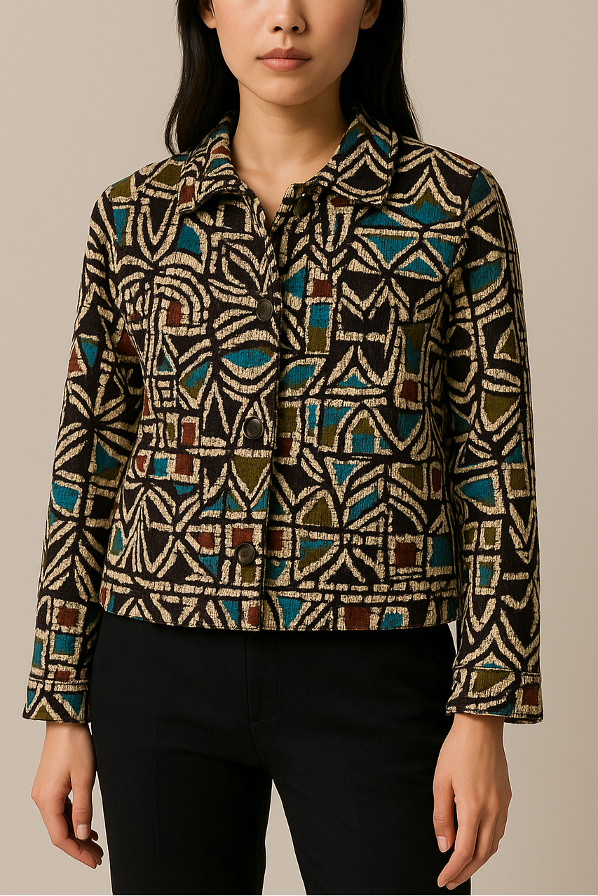 Aztec Multicolored Quilted Blazer