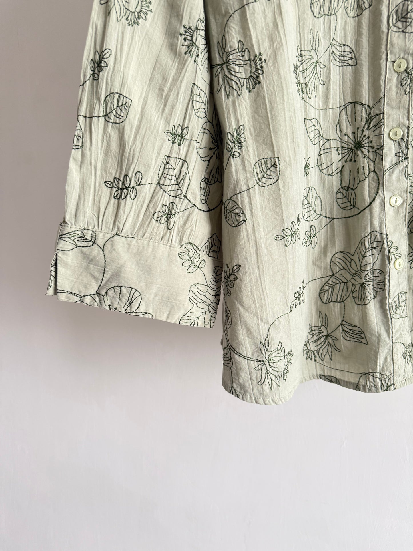 Olive Embroidered Shirt
