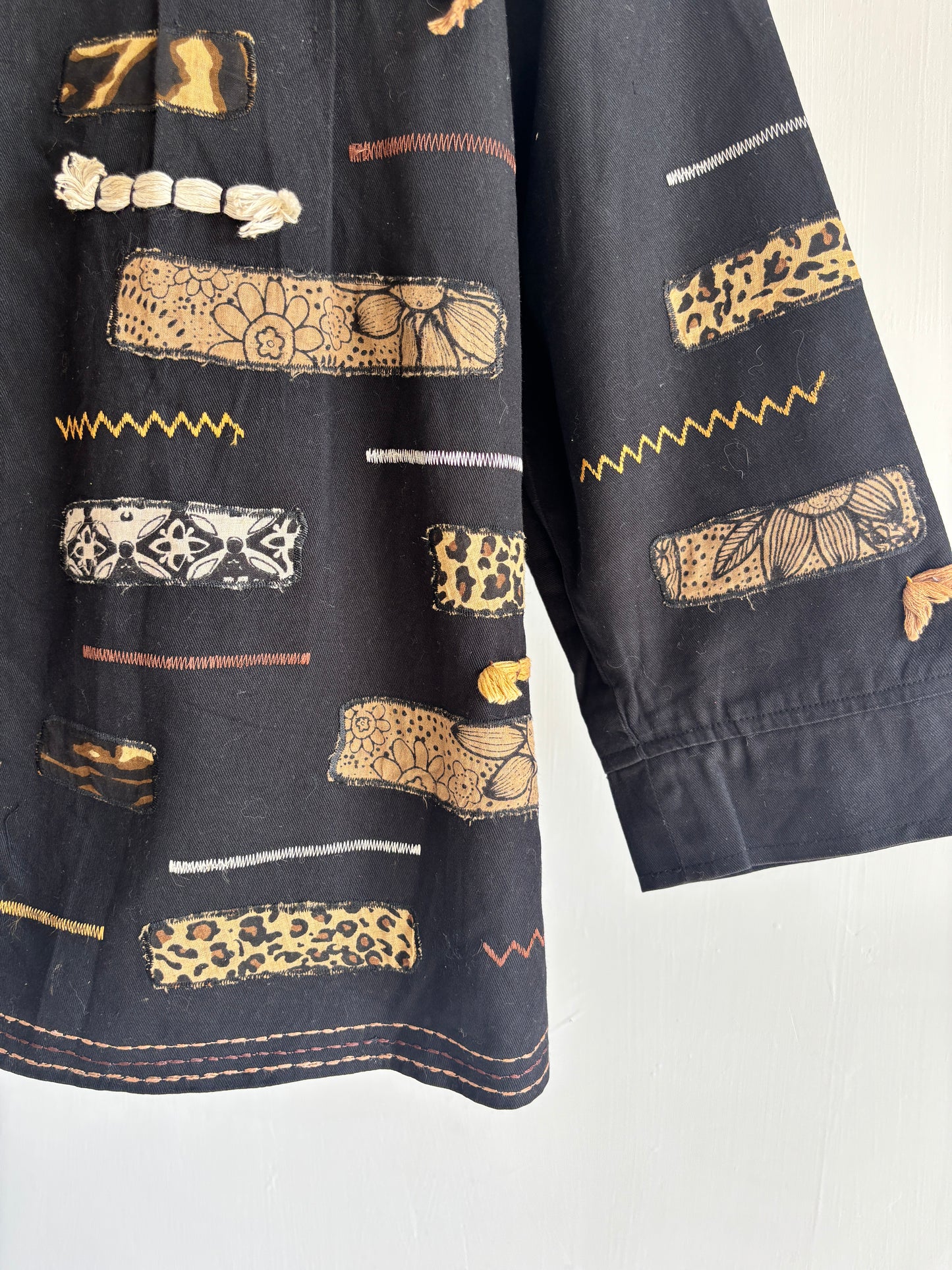 Patchwork black jacket