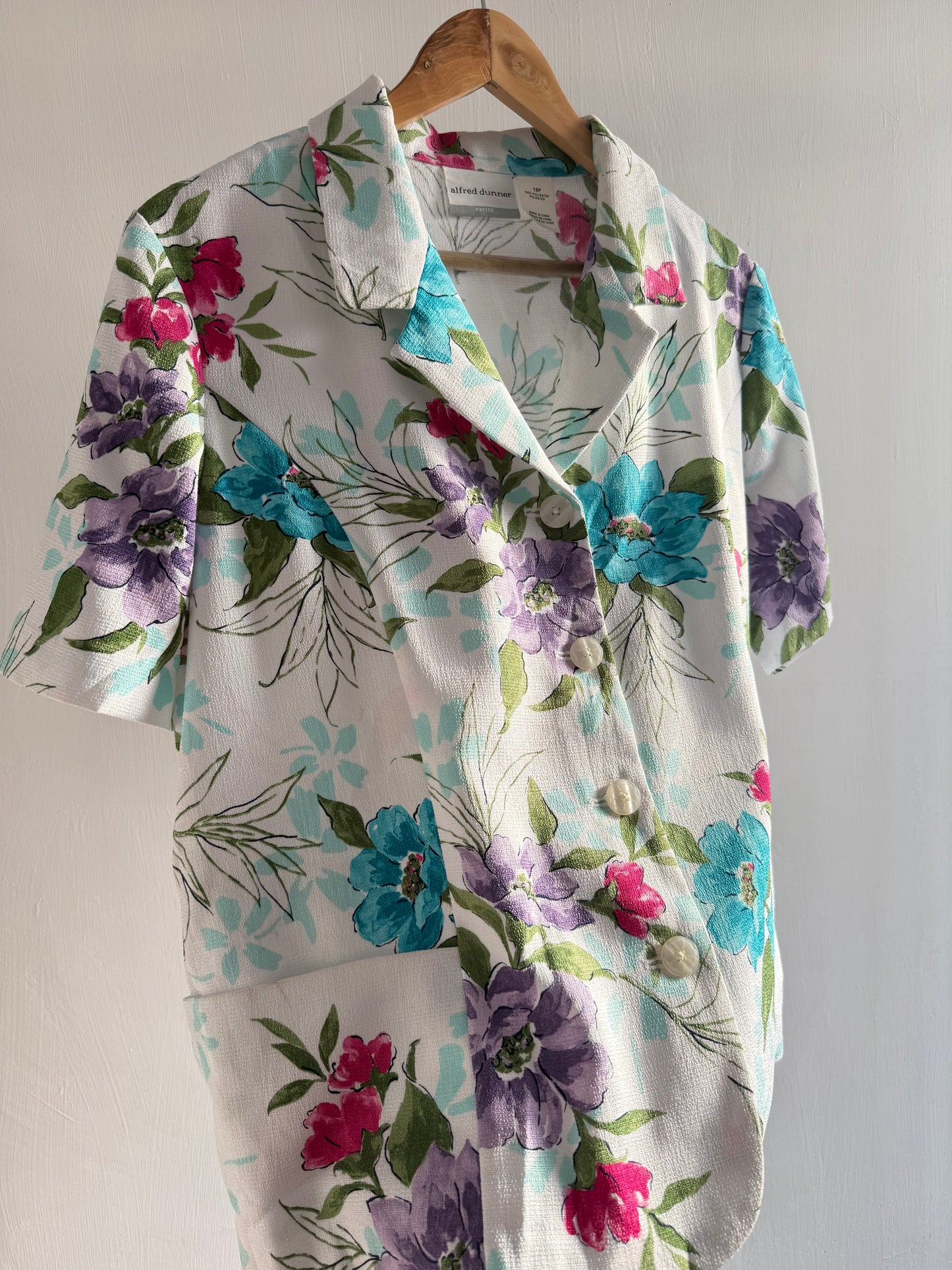 White Floral Tropical Shirt