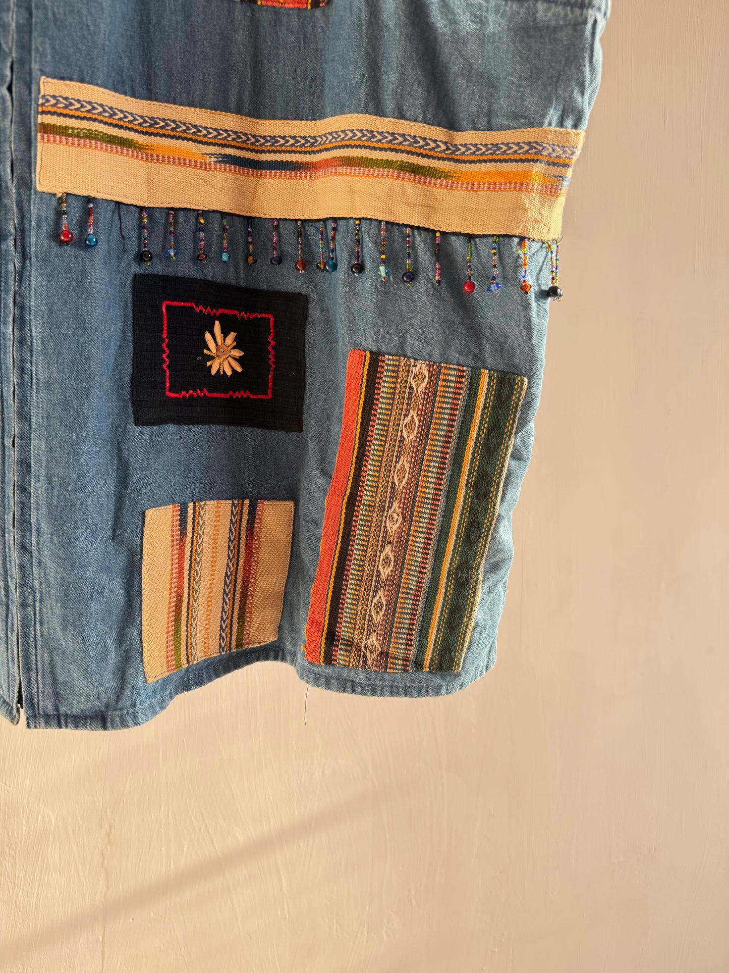 Denim Embroidered Vest