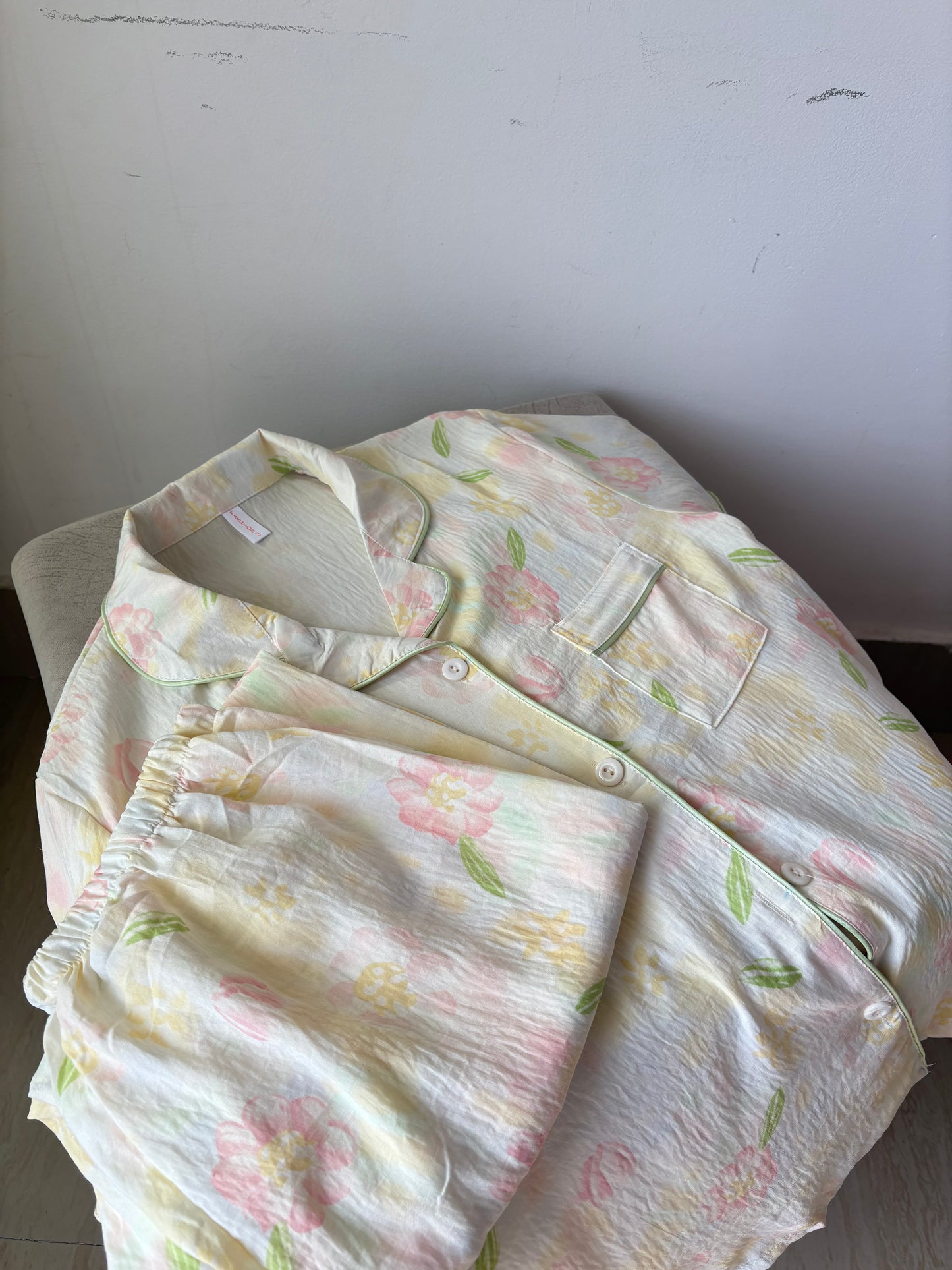 Floral candy night suit