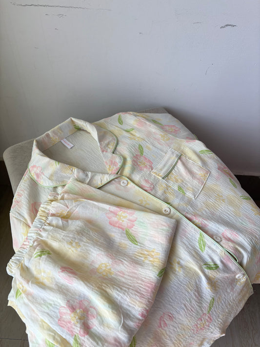 Floral candy night suit