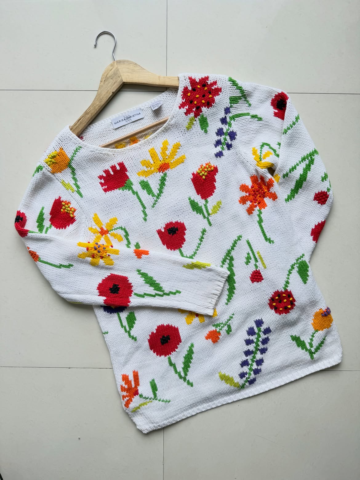 White Floral Cardigan