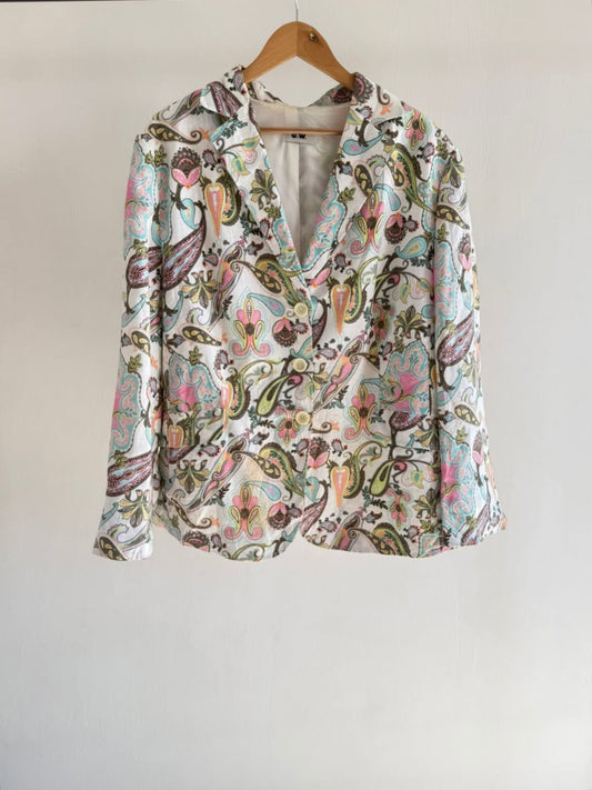Paisley floral blazer