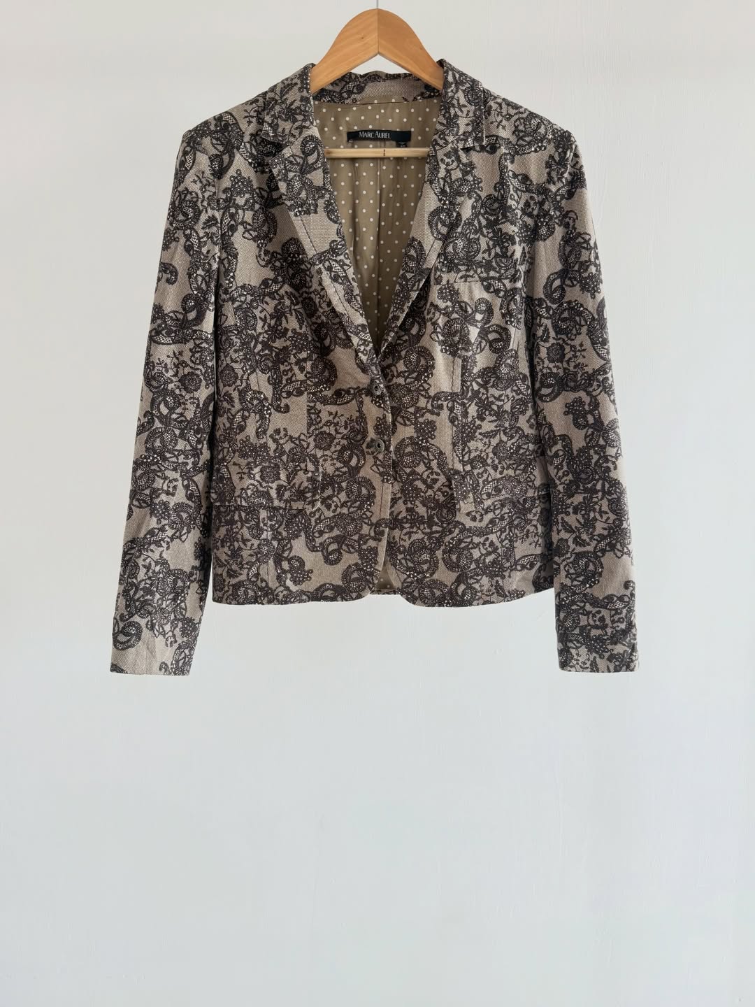 Grey Black Paisley blazer