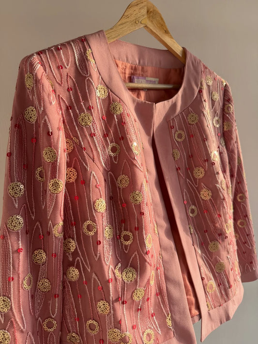 Mauve Embroidered Jacket