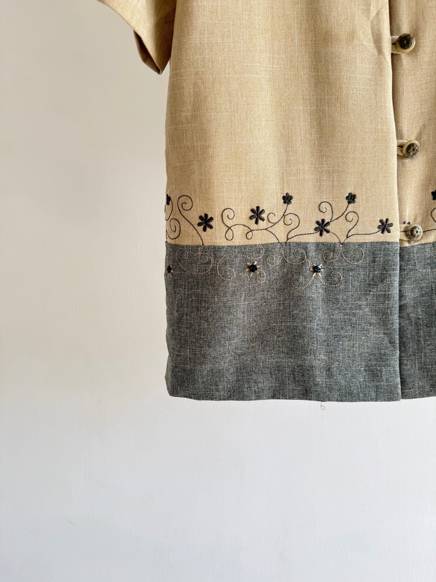 Beige and Grey Shirt