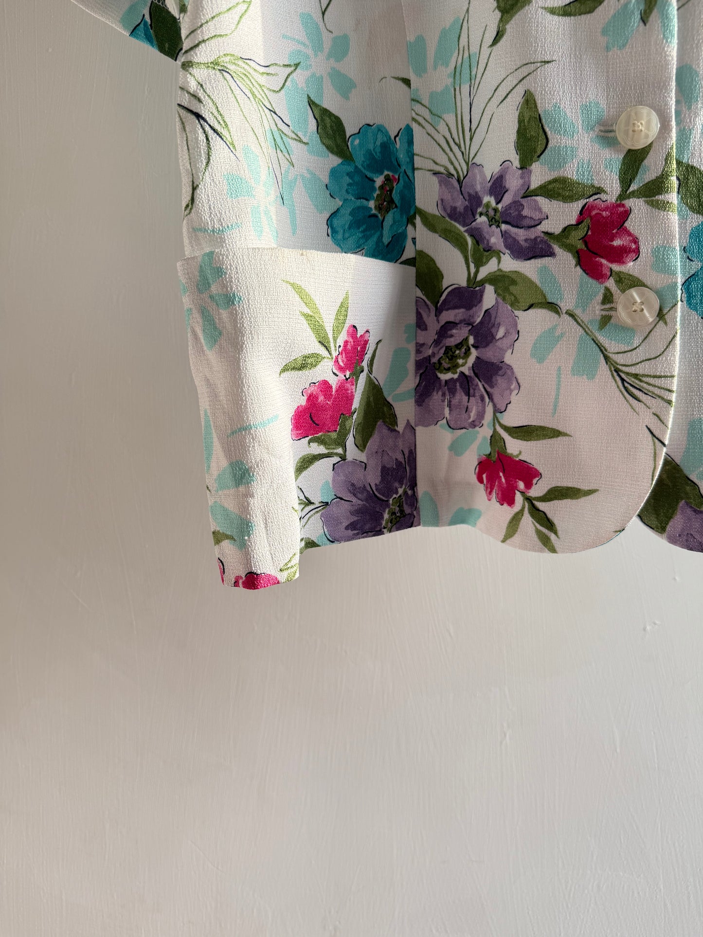 White Floral Tropical Shirt