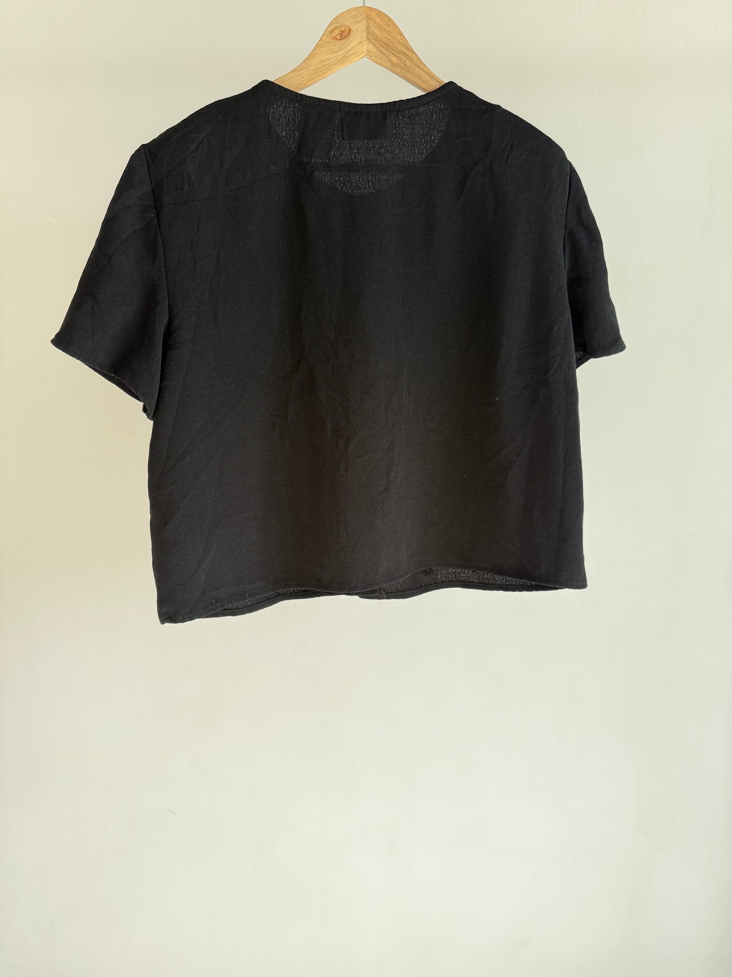 Black Embroidered Top