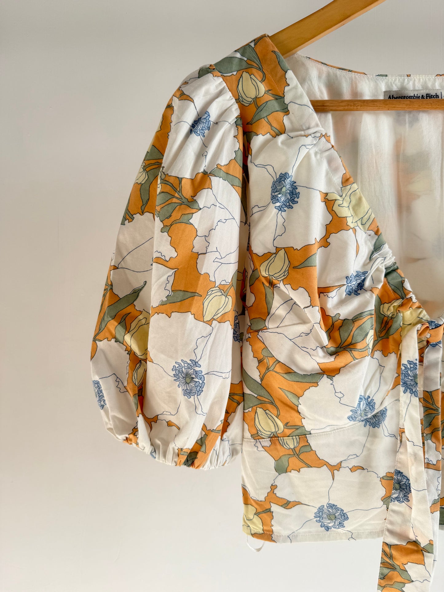 Orange and White Floral Top (Abercrombie & Fitch)