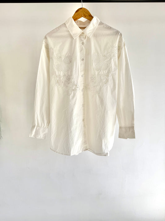 White Embroidered Shirt