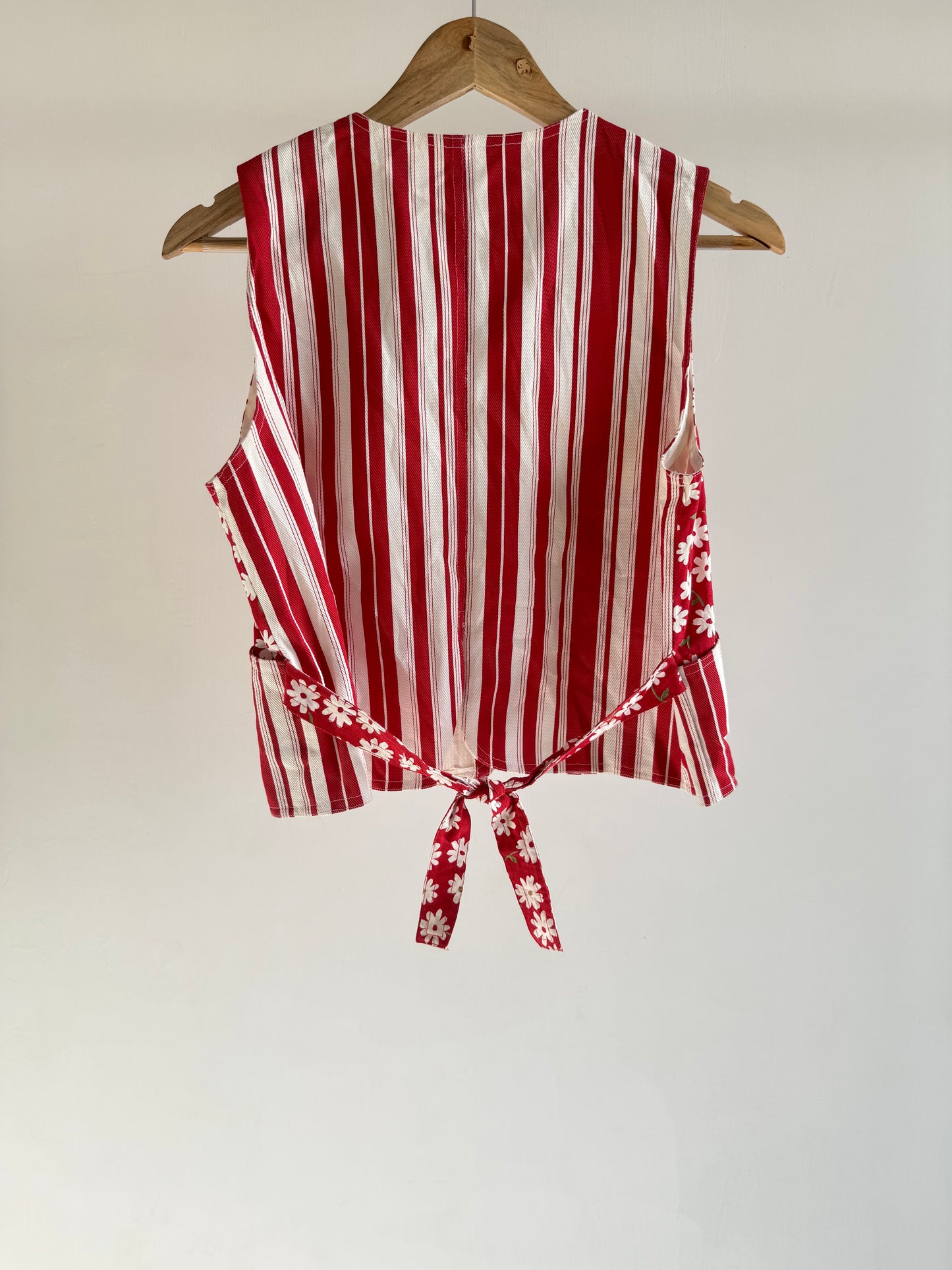 Red & White Striped Vest