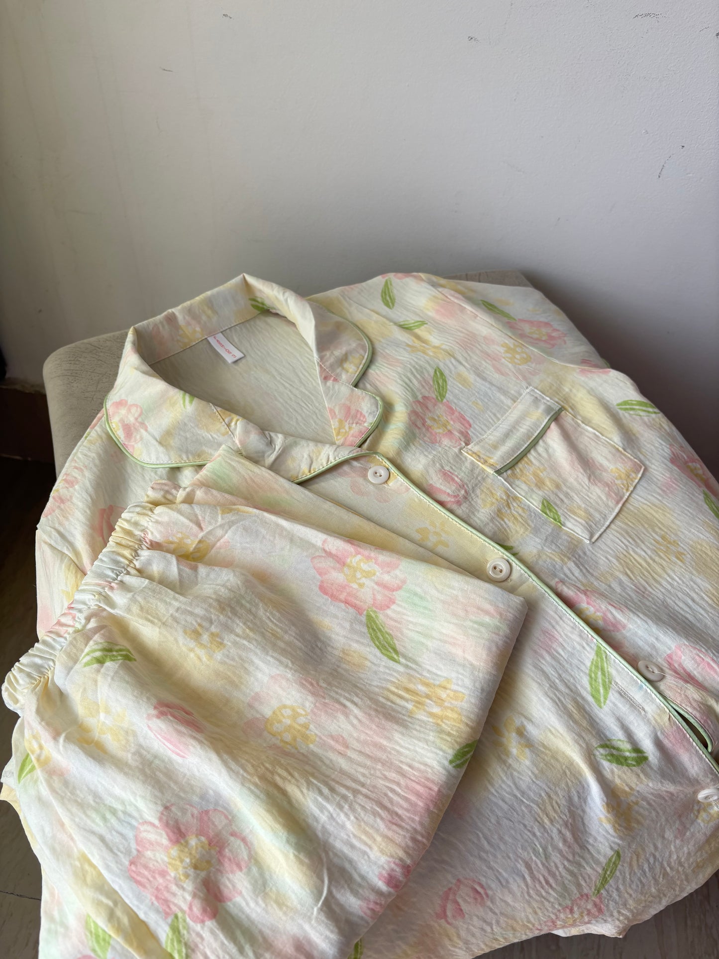 Floral candy night suit