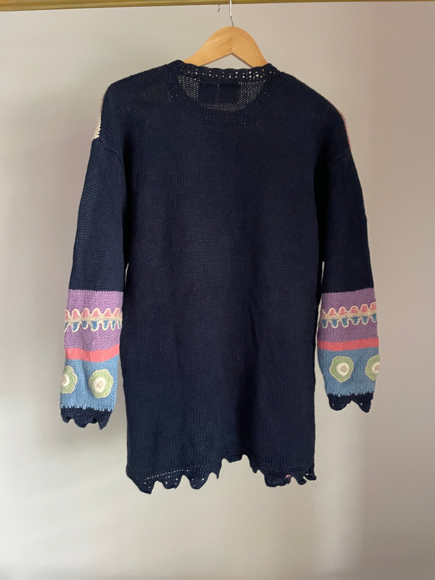 Crochet patchwork pullover