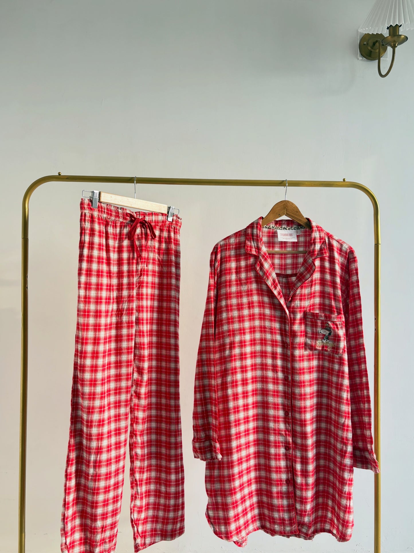 Red checkered nightsuit
