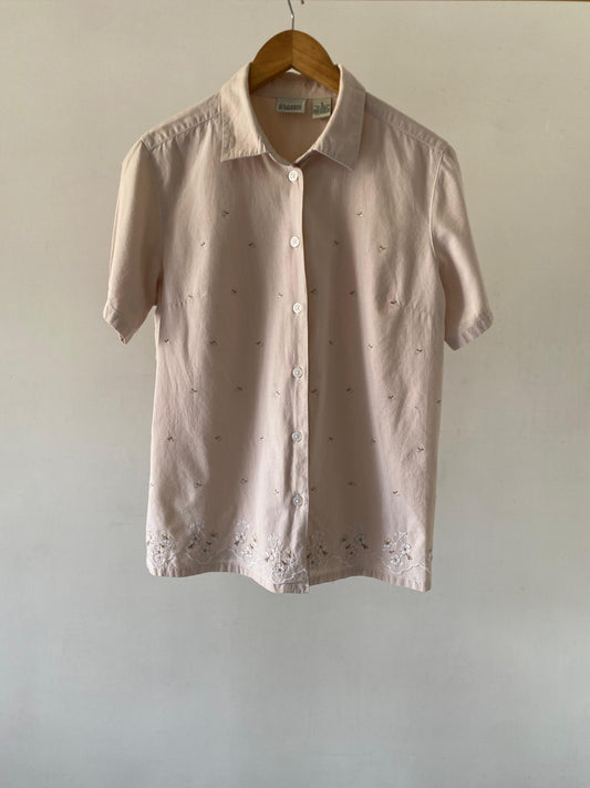 Embroidered beige shirt