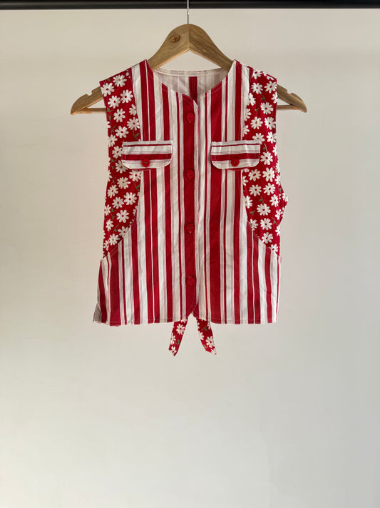 Red & White Striped Vest