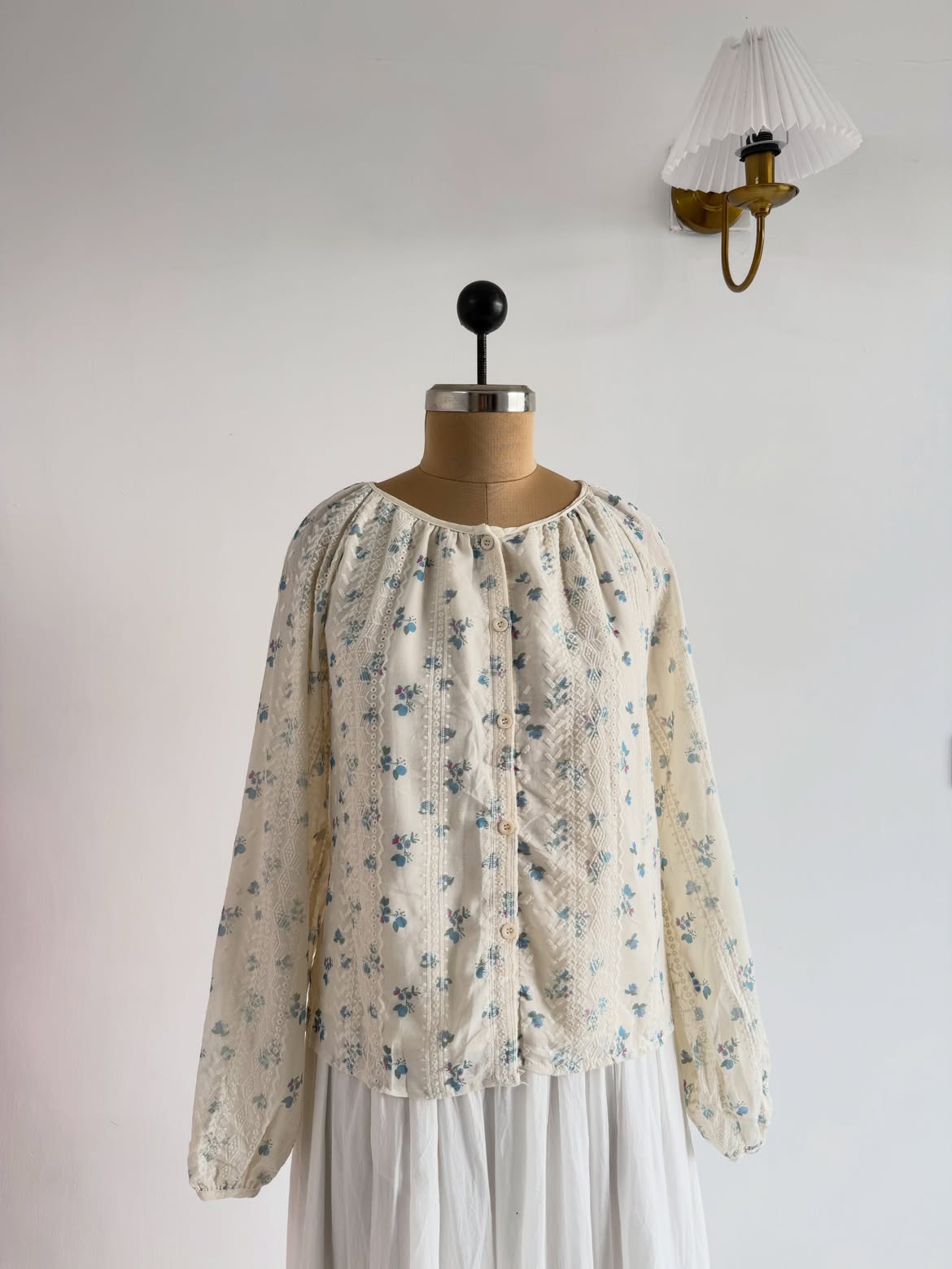 Beige Floral Printed Top