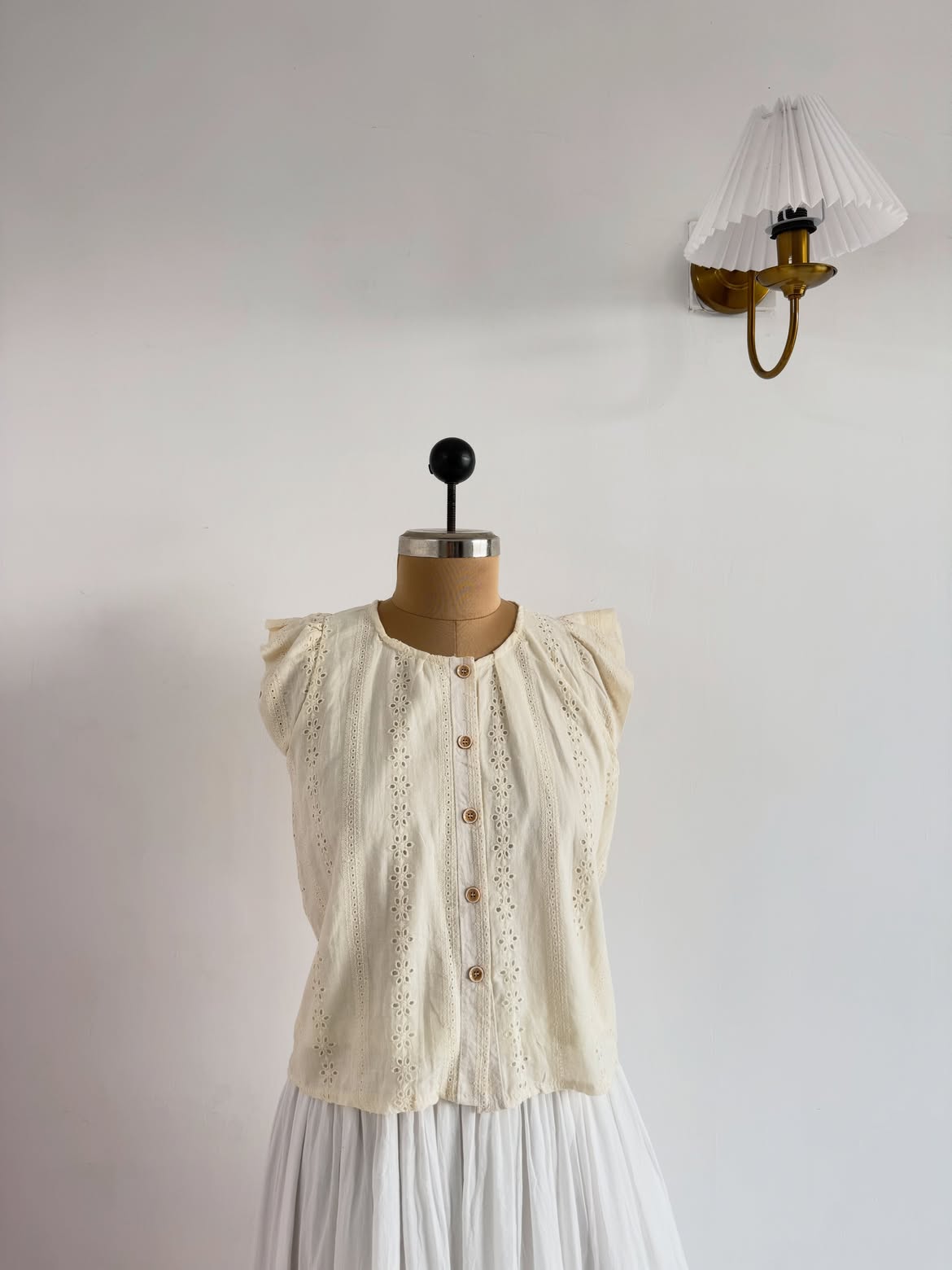Beige Sleeveless Top
