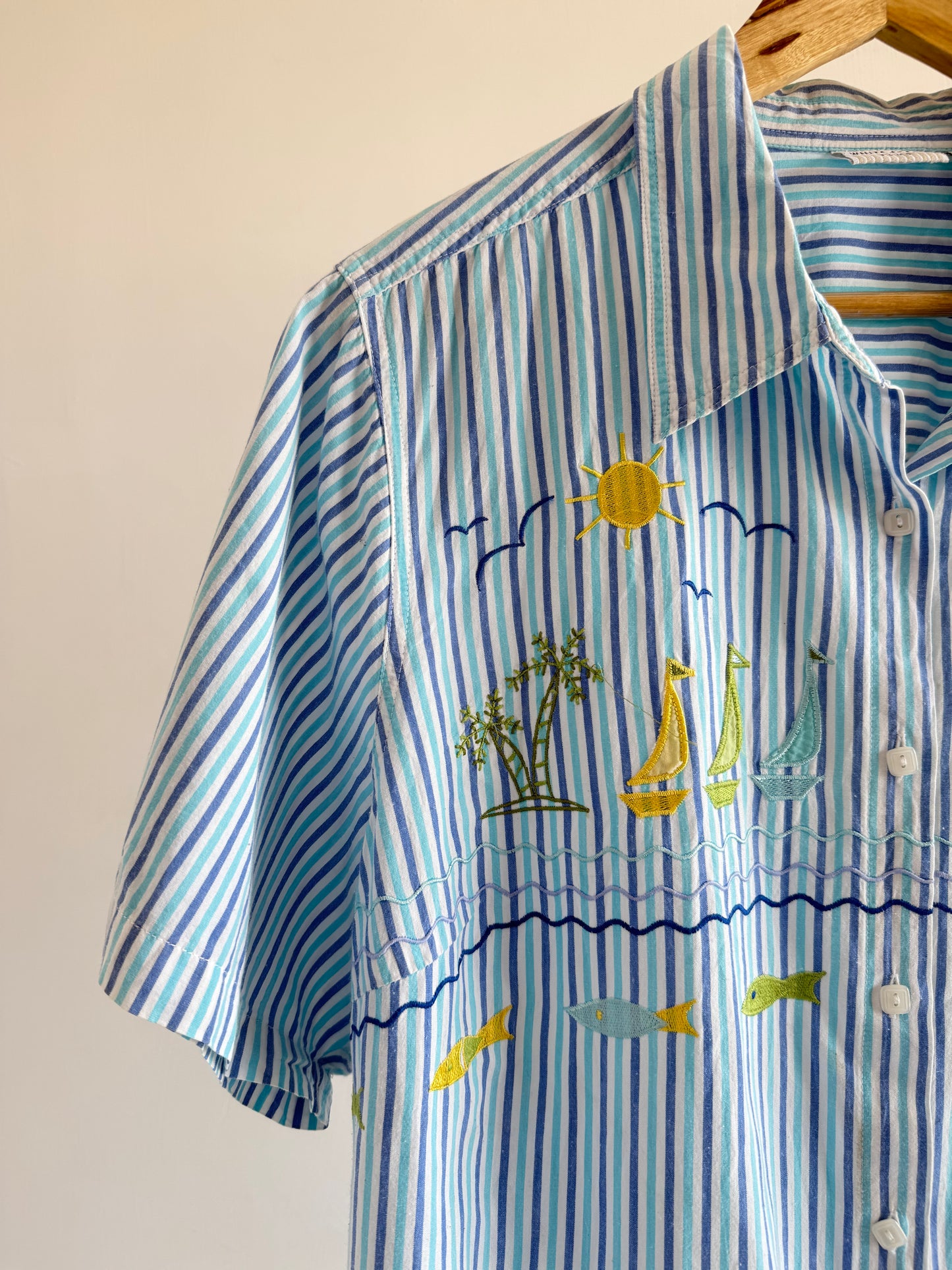 Beach Embroidered Shirt