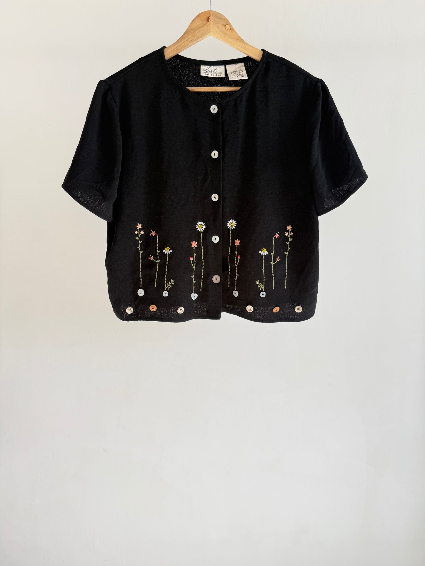 Black Embroidered Top