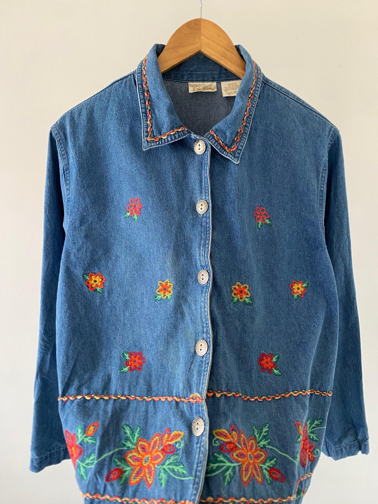 Embroidered Floral Denim Jacket