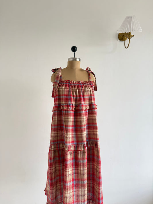 Plaid ruffled dress