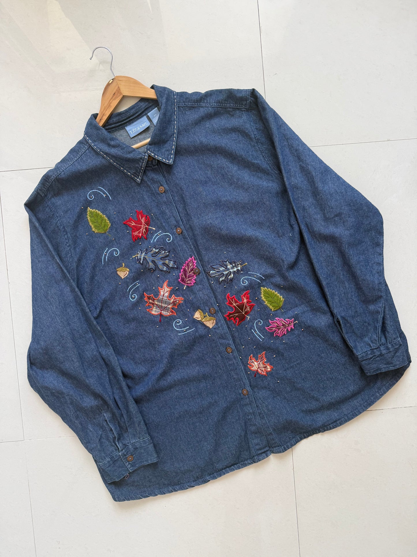 Denim Embroidered Autumn Jacket