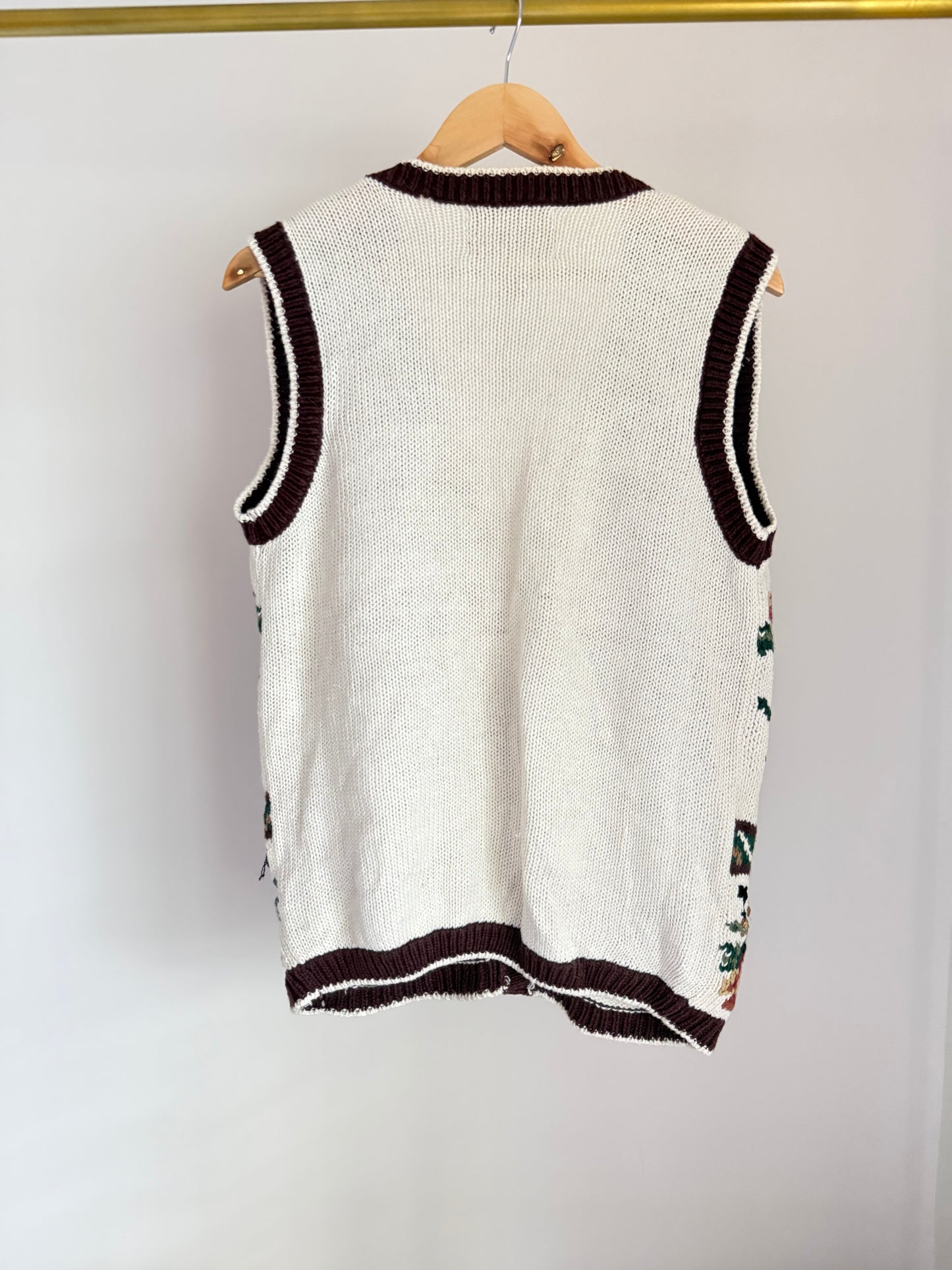 Embroidered half cardigan