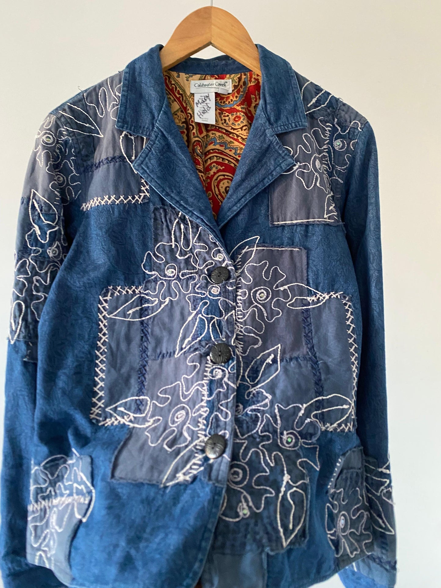 Patchwork Embroidered Denim Jacket