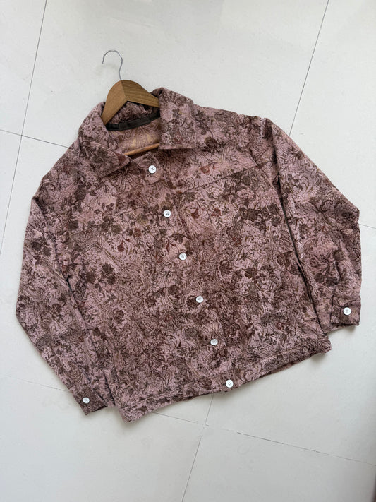 Textured Jacquard Floral Jacket