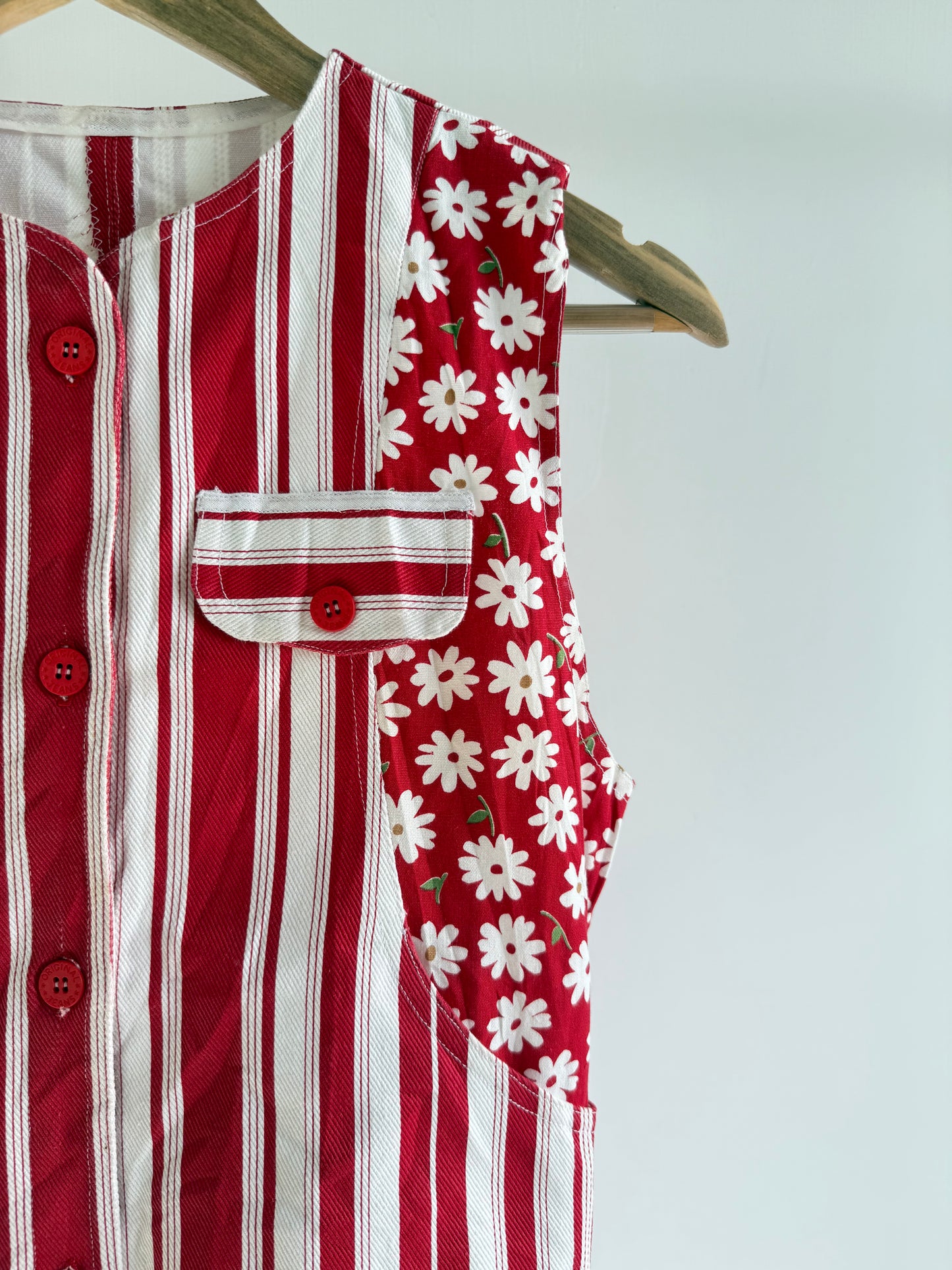 Red & White Striped Vest